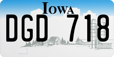 IA license plate DGD718