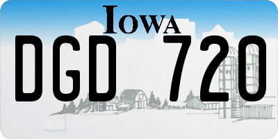 IA license plate DGD720
