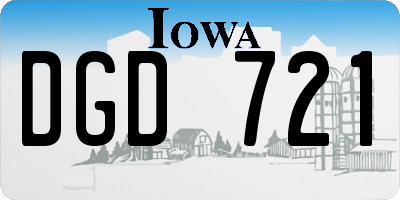 IA license plate DGD721