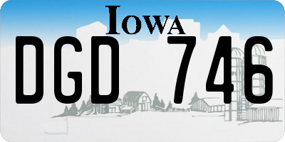 IA license plate DGD746