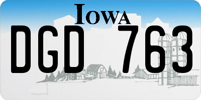 IA license plate DGD763