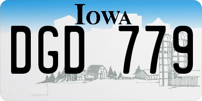 IA license plate DGD779