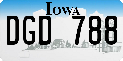 IA license plate DGD788
