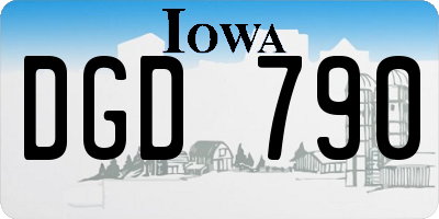 IA license plate DGD790