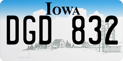 IA license plate DGD832