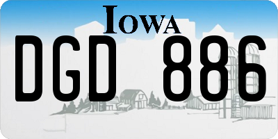 IA license plate DGD886