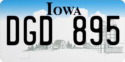 IA license plate DGD895