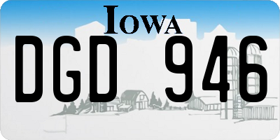 IA license plate DGD946
