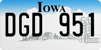 IA license plate DGD951