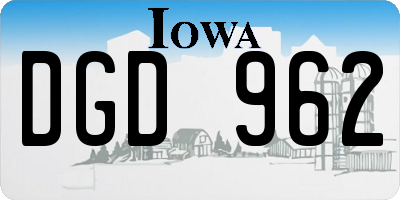 IA license plate DGD962