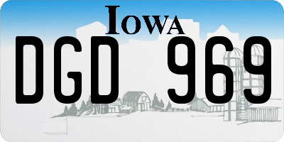 IA license plate DGD969