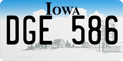 IA license plate DGE586