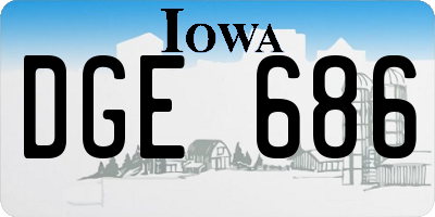 IA license plate DGE686