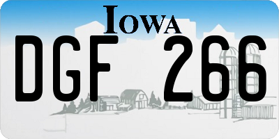 IA license plate DGF266