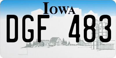 IA license plate DGF483