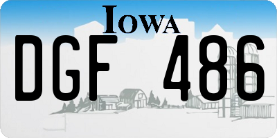 IA license plate DGF486