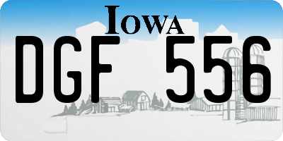 IA license plate DGF556