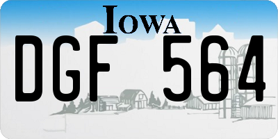 IA license plate DGF564