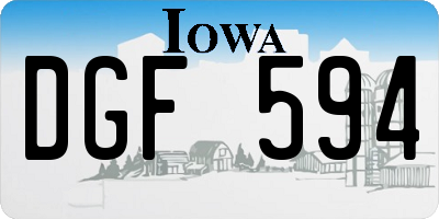 IA license plate DGF594