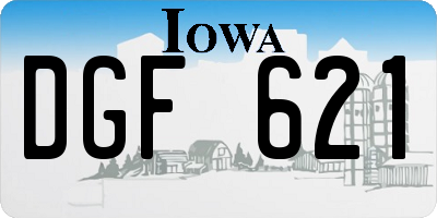 IA license plate DGF621