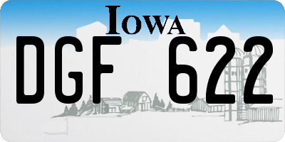 IA license plate DGF622