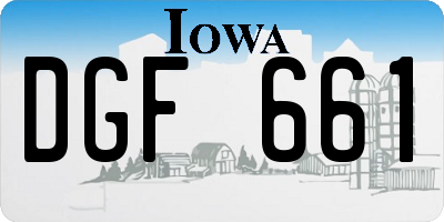 IA license plate DGF661