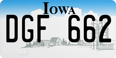 IA license plate DGF662