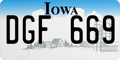 IA license plate DGF669