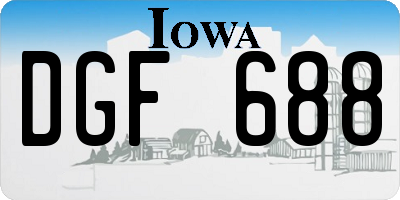 IA license plate DGF688