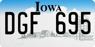 IA license plate DGF695