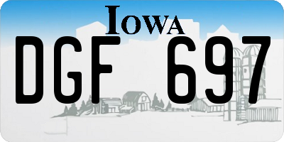 IA license plate DGF697