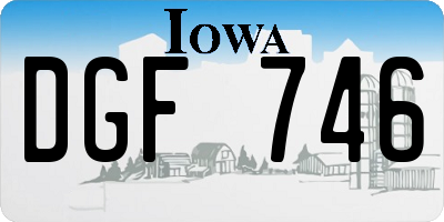 IA license plate DGF746