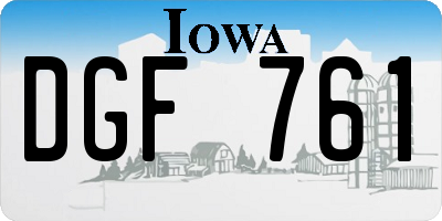 IA license plate DGF761