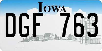 IA license plate DGF763