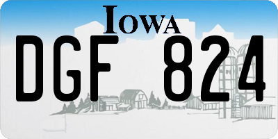 IA license plate DGF824