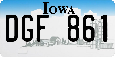 IA license plate DGF861