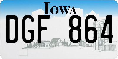 IA license plate DGF864