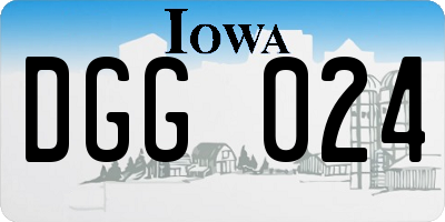 IA license plate DGG024