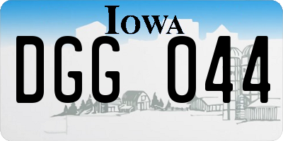 IA license plate DGG044