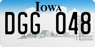IA license plate DGG048