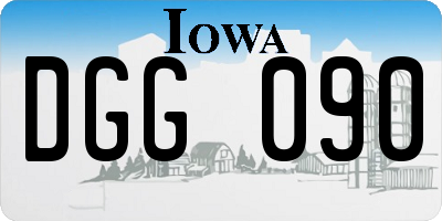 IA license plate DGG090