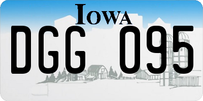 IA license plate DGG095