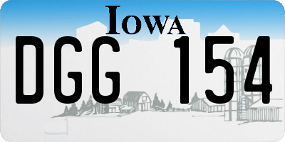 IA license plate DGG154