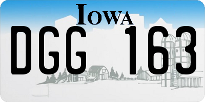 IA license plate DGG163