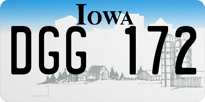 IA license plate DGG172