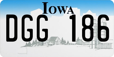 IA license plate DGG186