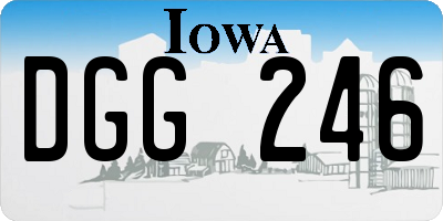 IA license plate DGG246
