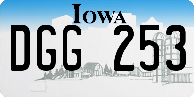 IA license plate DGG253