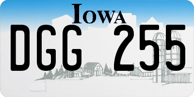 IA license plate DGG255
