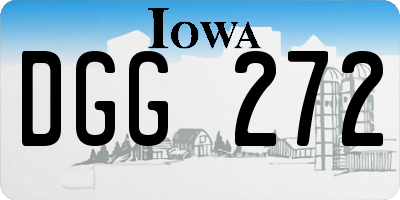 IA license plate DGG272